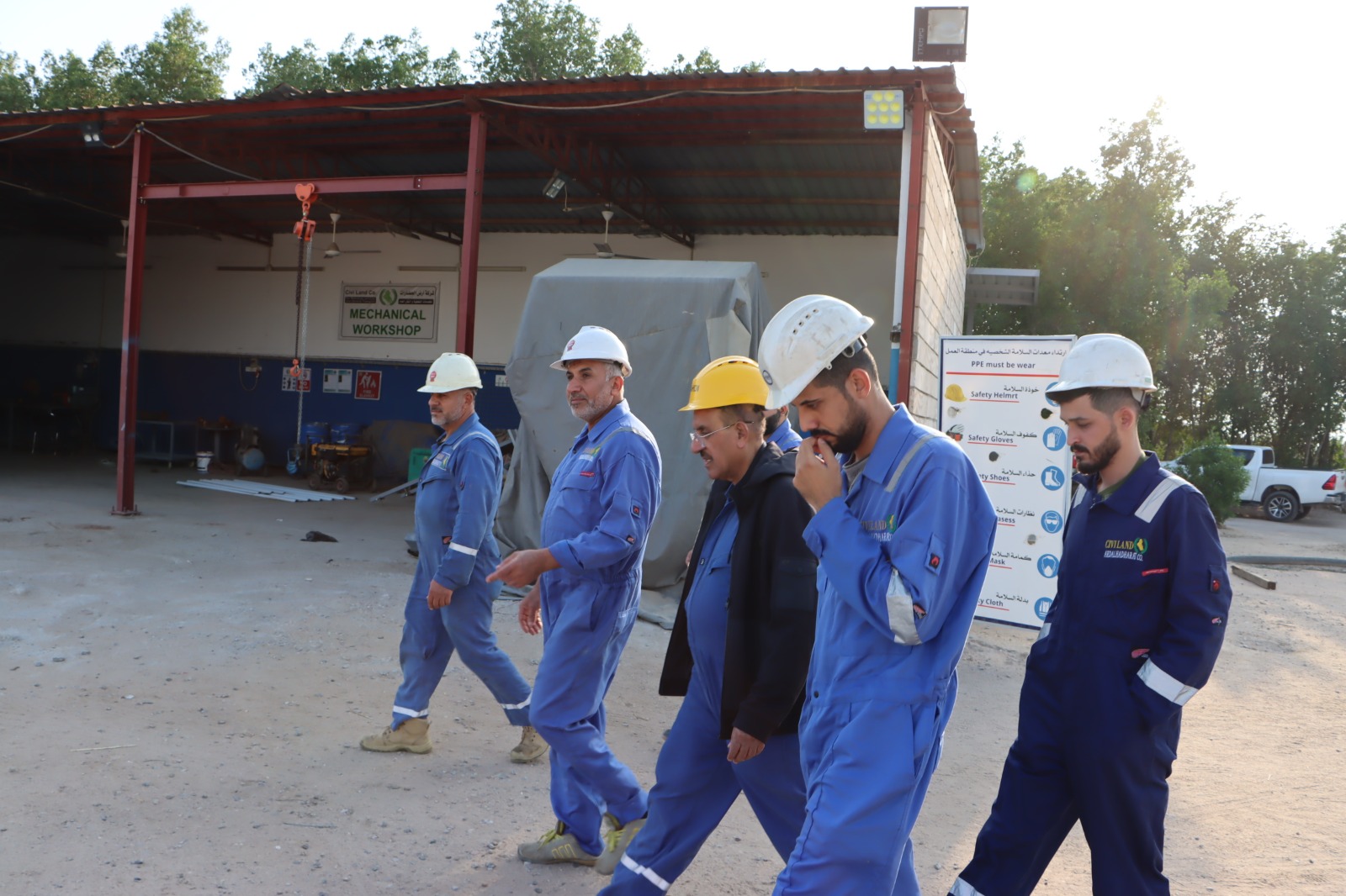 General Manager site visit Al-Burjisya - Central workshop